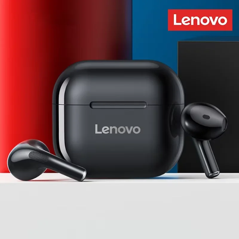 Lenovo Neue LP40 NEUE verbesserte Bluetooth V5.0-Kopfhörer Punchy Bass mit großem Audio-Kopfhörer Bult-in-Mikrofone für klare Anrufe Arbeits-Ohrhörer 4