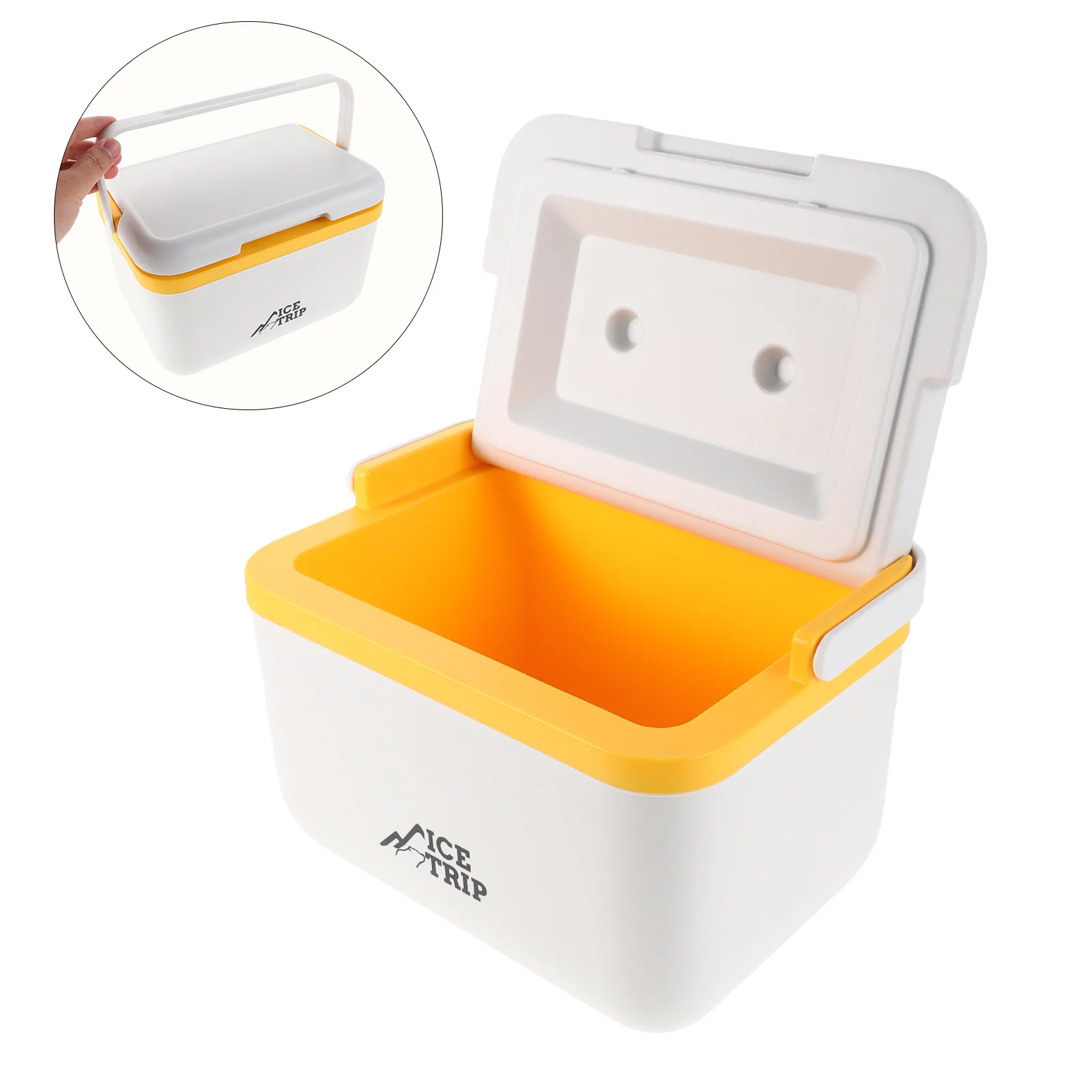 Caixa térmica isolada para acampamento ao ar livre, recipiente térmico portátil para alimentos, durável, à prova d'água, à prova de choque para piqueniques, churrasco, pesca