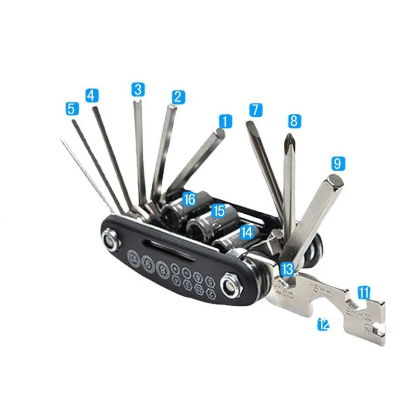 

Moto Screwdriver Set Multi Functional Portable Screw Tool Set for Motorcycle Screwdriver Chain Hexagon Wrench Set