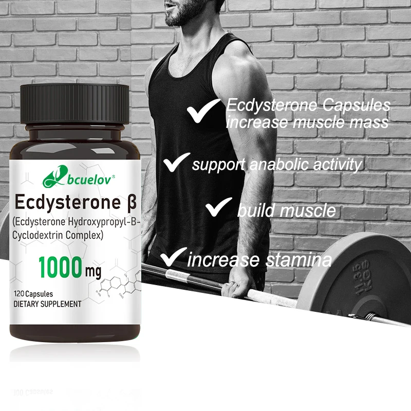 Integratore Ecdysterone - Potenziatore di forza quotidiana, Aumenta la massa muscolare, Supporta lo sviluppo muscolare, Bruciare i grassi, 120 capsule