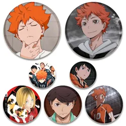 58mm Anime Volleyball Boy Brooches Cartoon Haikyuu! Lapel Pin Cosplay Badge Accessories for Clothes Backpack Decoration Gifts