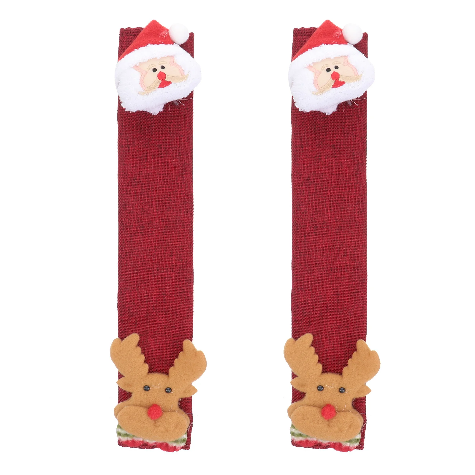 

2Pcs Refrigerator Handle Covers Linen Cloth Protector Warm Comfortable Kitchen Appliance Door Handle Covers for Fridge Microwave