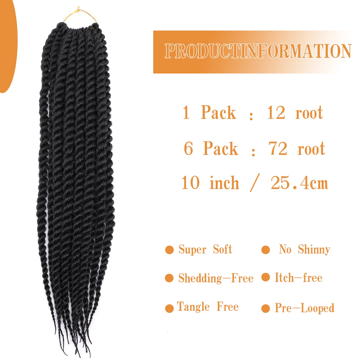 하바나 트위스트 크로셰 브레이드 10/14/18인치 점보 세네갈 트위스트 크로셰 헤어 프로 루프드 브레이딩 합성 헤어 익스텐션