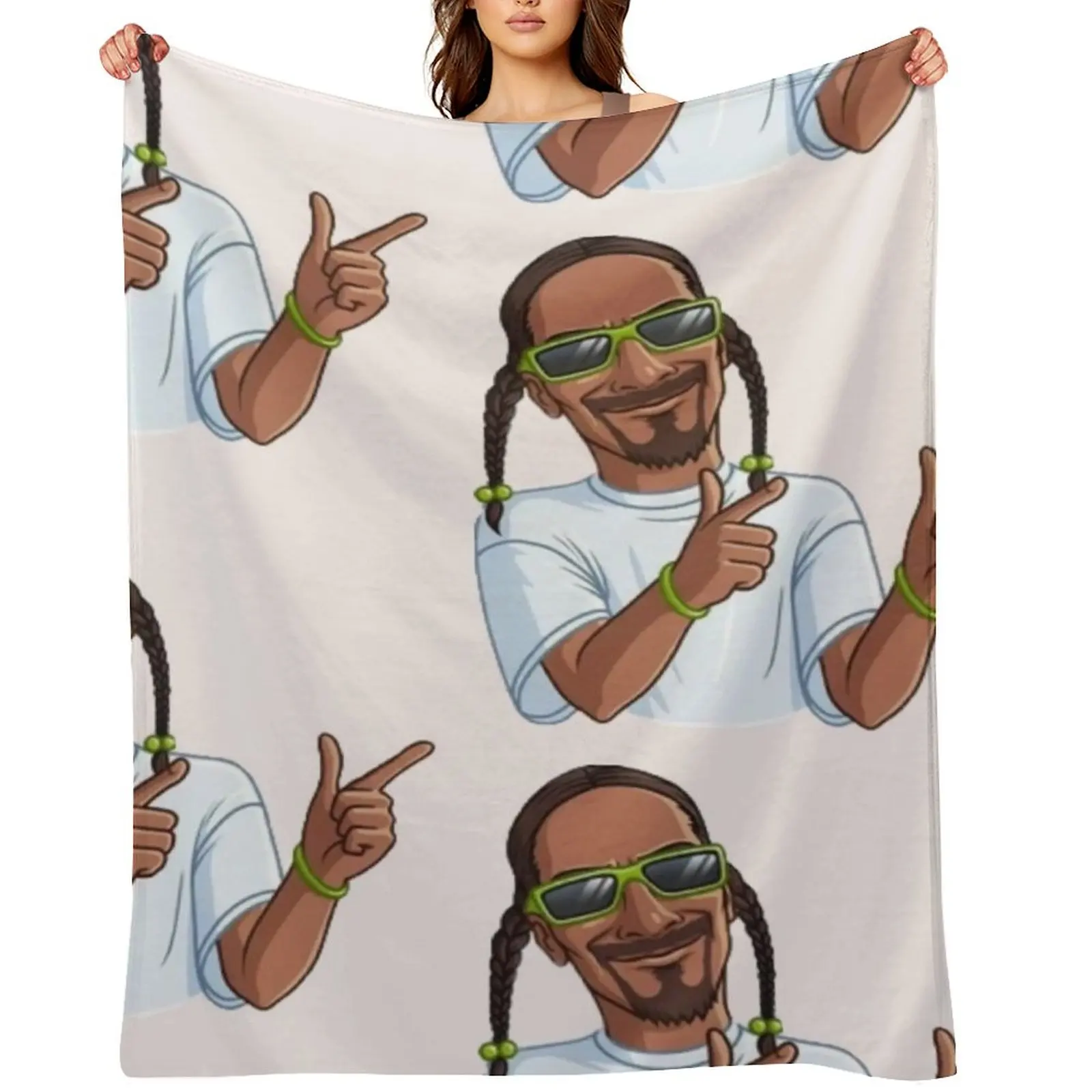 

Snoop dog pose Throw Blanket Flannels Hairy Bed warm winter Blankets