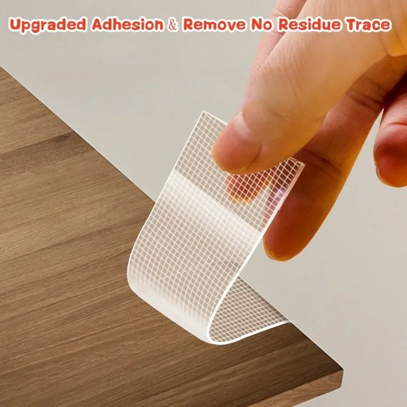 Tearable Filament Mesh Nano Double Sided Tape Heavy Duty Clear Adhesive Strips Strong Sticky Reusable Waterproof Mounting Tapes