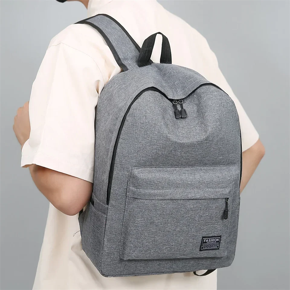 Trendy Men's Minimalist Backpack Versatile Backpack Large Capacity School Student Computer Travel Bag Washable Unisex Backpack