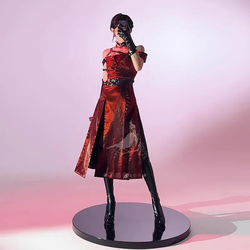 Disfraz de héroes Love and Deepspace, vestido rojo, uniforme de velo encantador, Sylus, implacable para mujeres y niñas, fiesta de Halloween