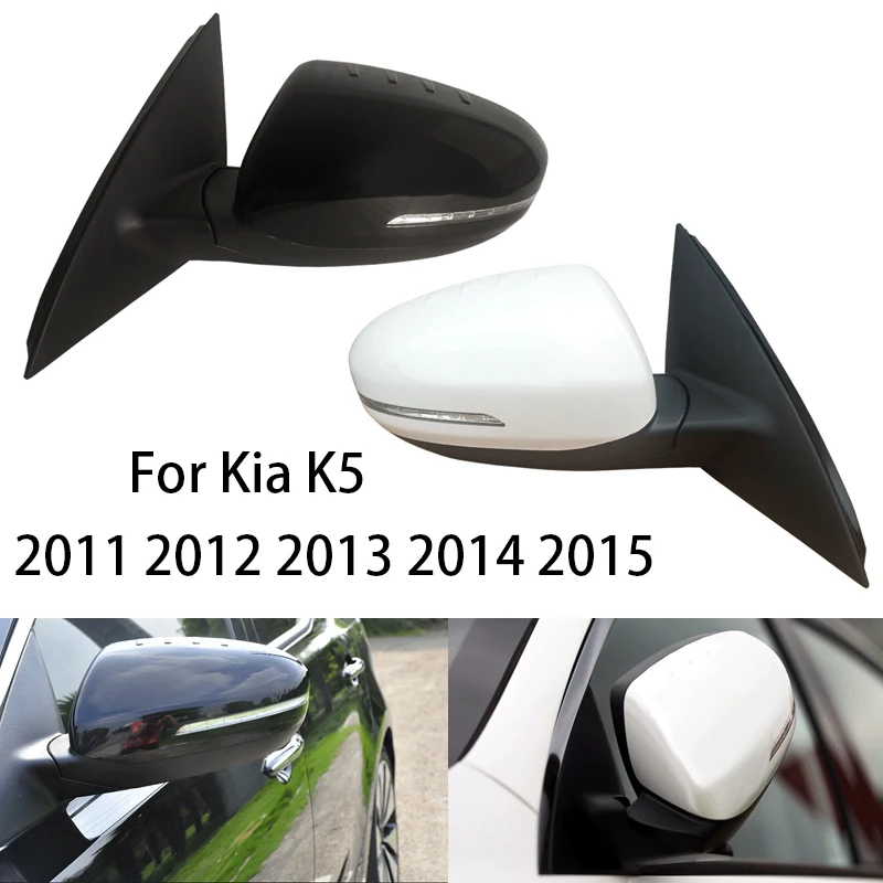 

Car Exterior Side Mirror Assembly For Kia K5 2011 2012 2013 2014 2015 Auto Side Door Wing Electric folding Rear View Mirror