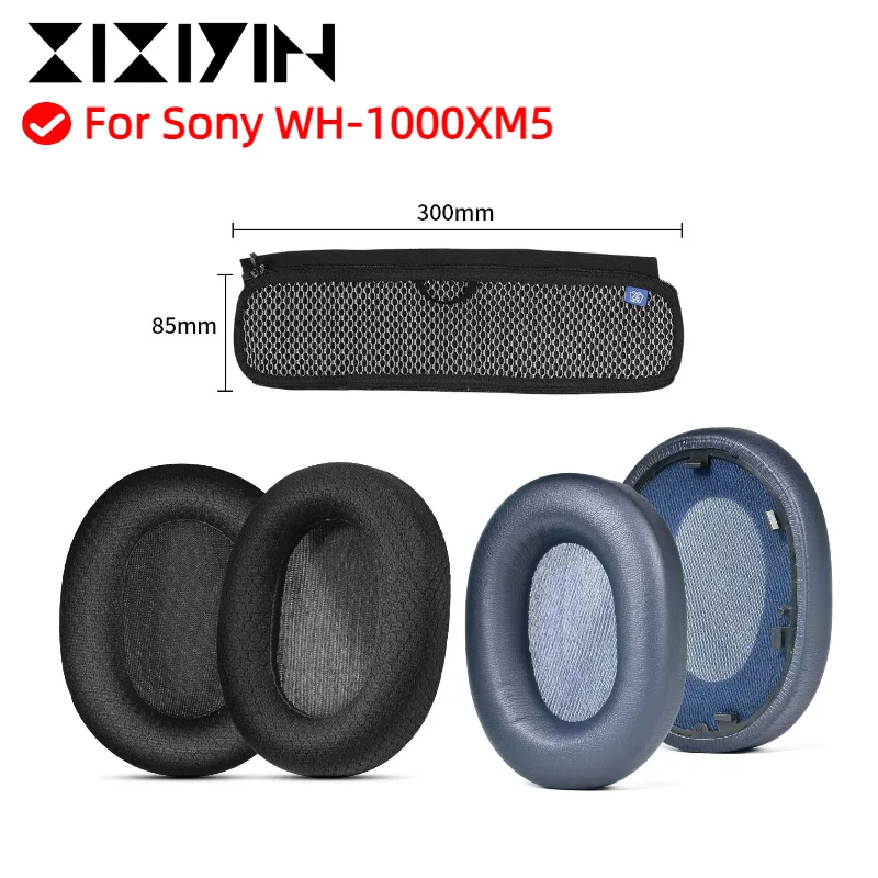

Cooling Gel Football mesh Ear Pads For Sony WH-1000XM5 Headphones Cover Memory Foam Ear Cushions