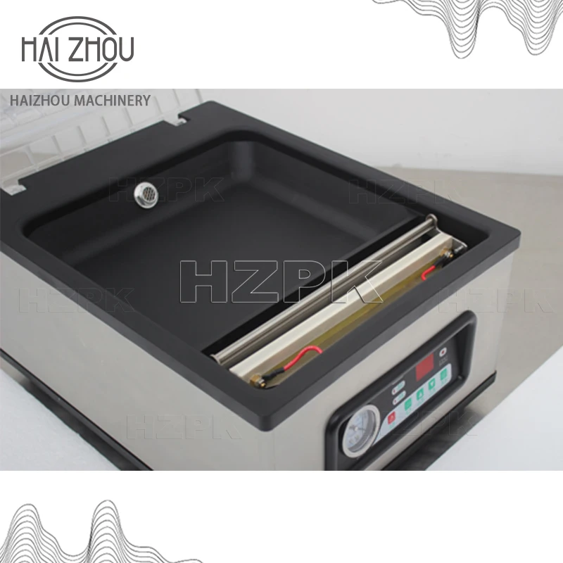 HAIZHOU Commercial Vacuum Sealer Machine Automatic Chamber Food Packaging Machine Desktop Stainless Steel Sealer for Meat Fruit view 4