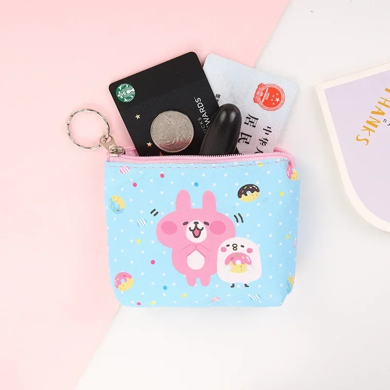 Hello Kitty Purse Coin Purses Cartoon Animals PU Melody Cute Wallet Bag Keychains Storage Bag Sanrio Kuromi Kawaii Mini Pouch