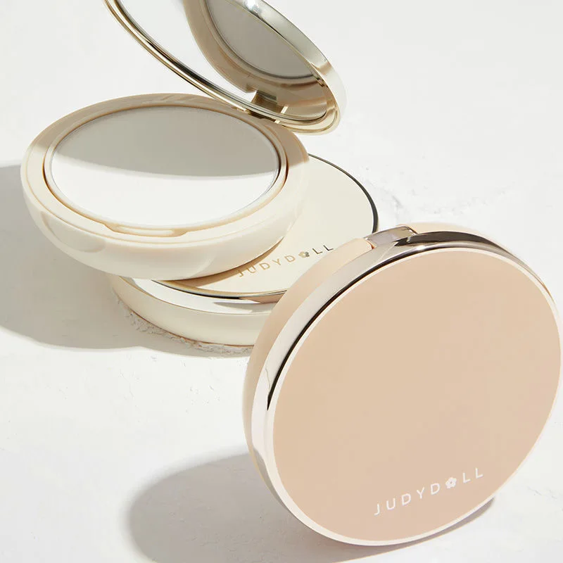 Judydoll Transparent Beige Compact Powder Oil Control & Makeup Matte Finishing Long Lasting Pressed Powder Soft Focus Foundation