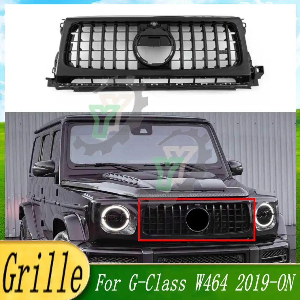 

High Quality Front Bumper Upper Grille GT style Racing Grill For Mercedes-Benz G-Class W464 G350 G500 G550 2019 2020 2021 2022