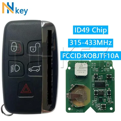 랜드 로버 디스커버리 4 프리랜더 레인지 로버 스포츠 Evoque 315/433Mhz ID49 PCF7945P 칩 스마트 자동차 원격 키용 NH 키