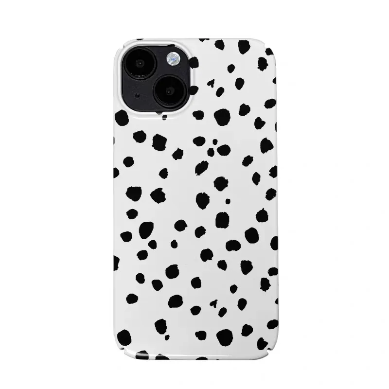 

Black and White Polka Dot Art Phone Case for IPHONE 17 Air 16E 15 PROMAX 14 Plus 13 12 MINI 11 PRO 16Plus XR Acrylic Phone Cover