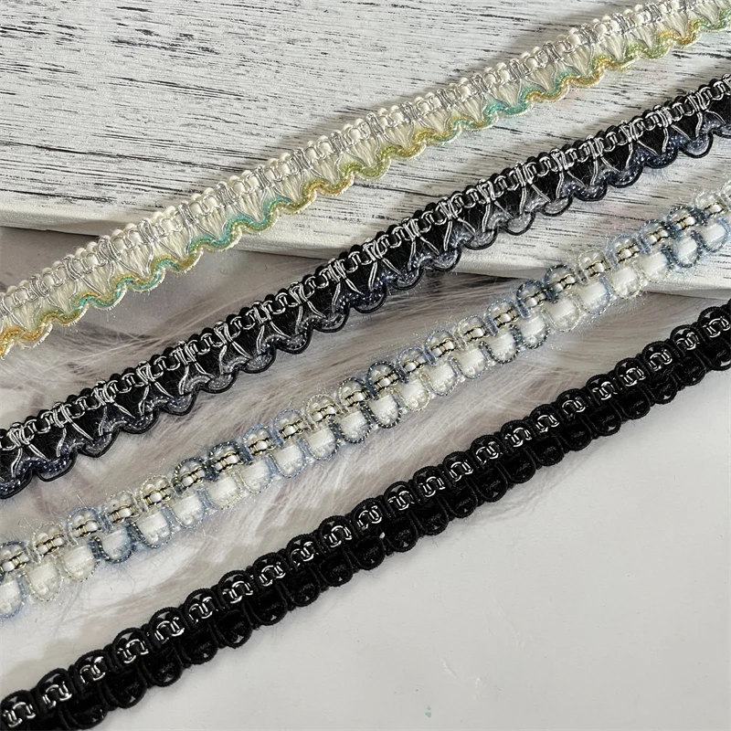 Handmade Woven Centipede Herringbone Edge New Style Gauze Tape Tweed Lace Exquisite DIY Clothing Edge Decoration Strip Ribbon