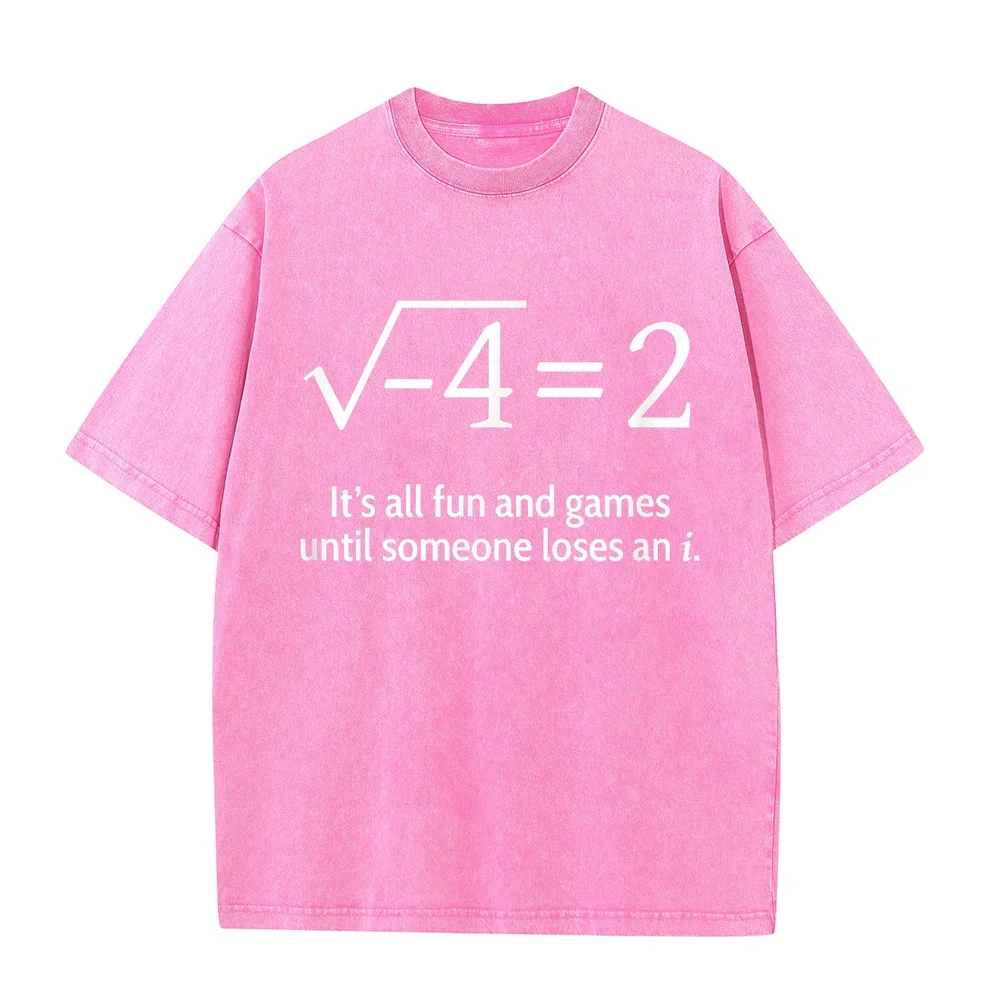 Someone Loses An i: Funny Math Short Sleeve T-Shirt Korean Popular Clothes Top Slim Fit Unisex Extra Large Cotton Tee Summer