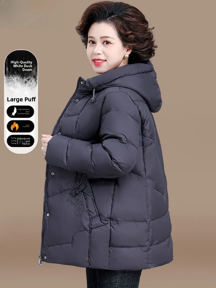 

Утепленная пуховая куртка для зимы: модная одежда для женщин среднего возраста и пожилых мам