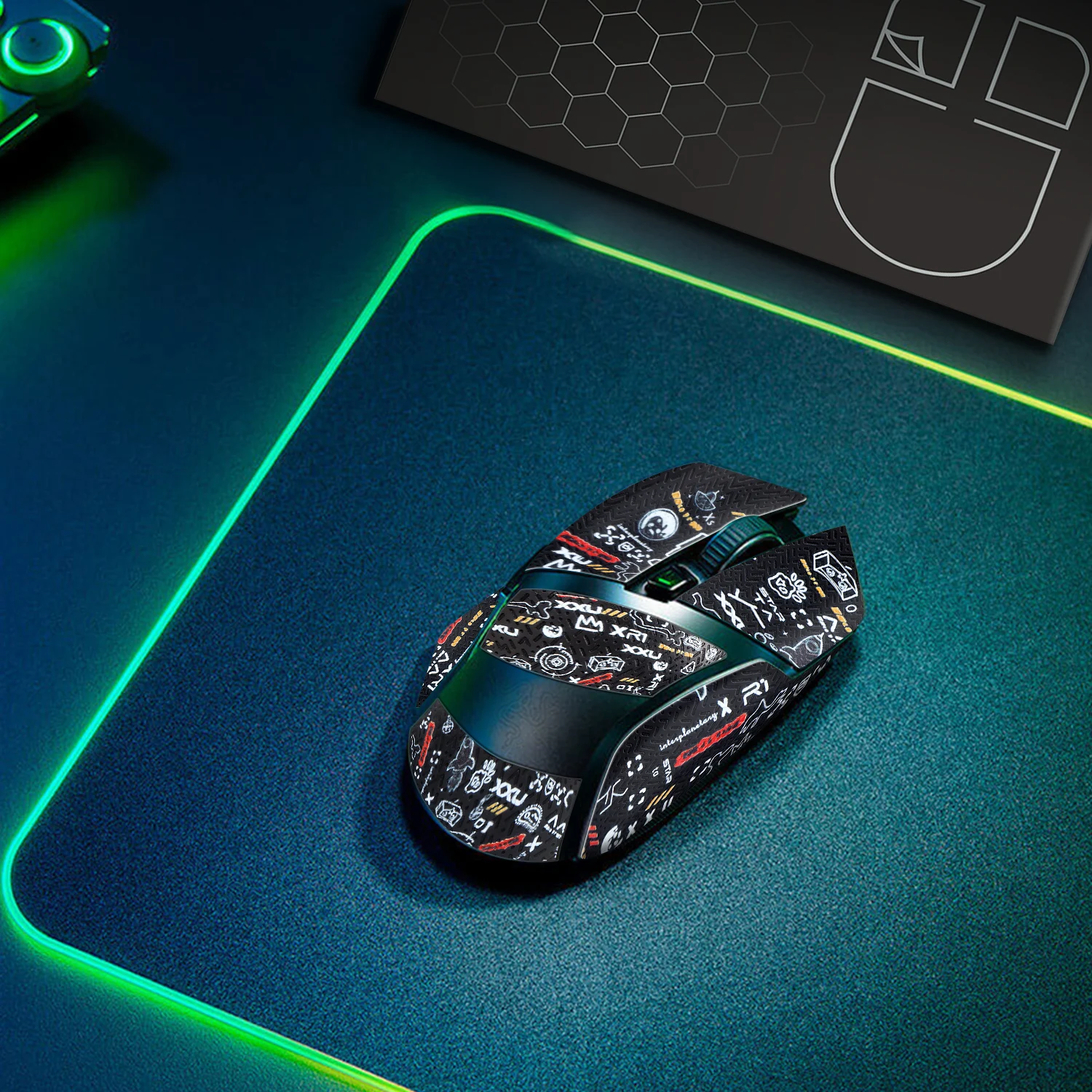 Mouse Grip Tape Stickers for Razer Basilisk Ultimate/Basilisk X Hyperspeed Mouse Anti Slip Skin securely