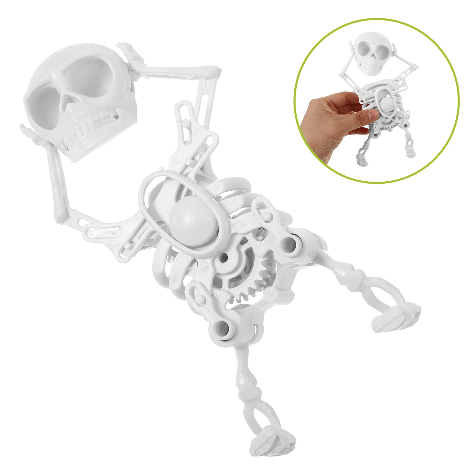 Horror Toy Halloween Wind Up Toys Outdoor Decorations Shape Funny Mini 3D Print Shaking Skull