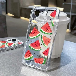 Watermelon Case For iPhone 15 17 Pro Max Lemon Cherry Fruit Clear Soft Cover For iPhone 14 16 13 12 Pro Max 11 SE 2022 16E Air