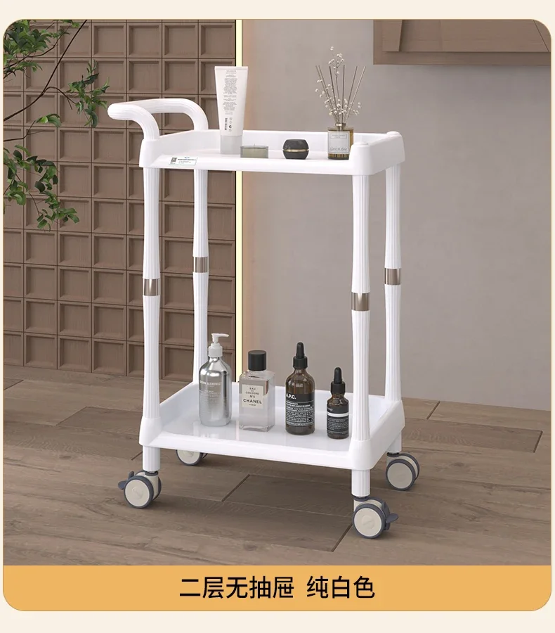 Pink Storage Hairdressing Trolley Aesthetic Multifunction Auxiliary Cart For Beauty Salon Carrello Attrezzi Spa Furniture