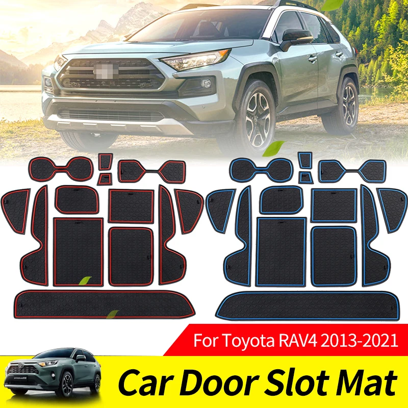 For Toyota RAV4 XA50 RAV 450 MK5 2013 To 2021 Anti-Slip Gate Slot Cup Mat Door Groove Non-slip Pad Interior Car-styling