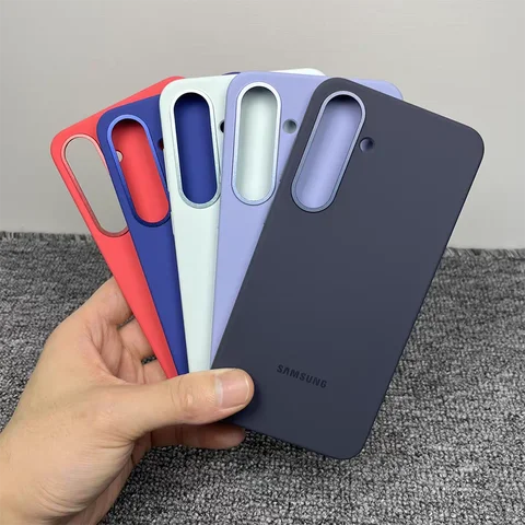 Оригинальный мягкий чехол для телефона из жидкого силикона для Samsung S25 Plus, силиконовый полный защитный противоударный чехол для Galaxy S25Plus S25 +