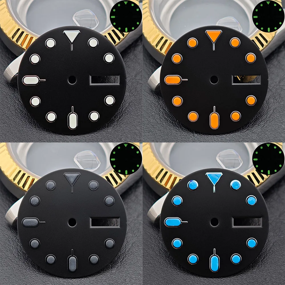 

28.5mm dial diameter NH36 movement luminous dial with double calendar watch accessories customizable dial DIY logo