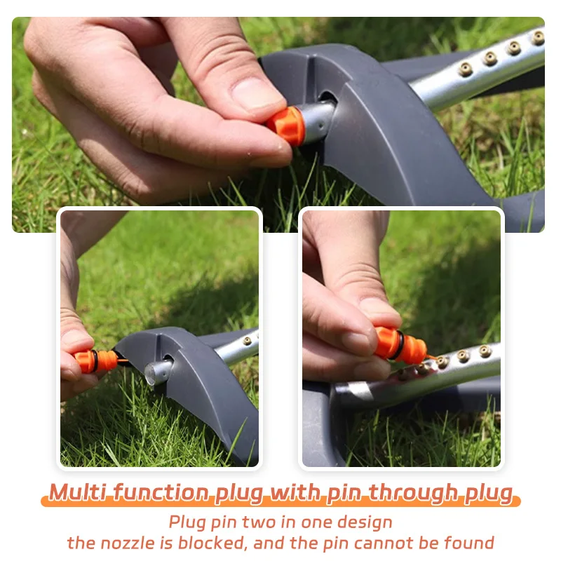 Automatic Oscillating Lawn Sprinkler 19 Hole 4 Modes Watering Device Rotating nozzle for Home Garden Agricultural Irrigation