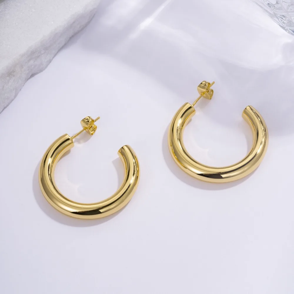 

Plain Ring Earrings Design Sense Niche Jewelry Earrings Earbone Nails Light Luxury High Sense