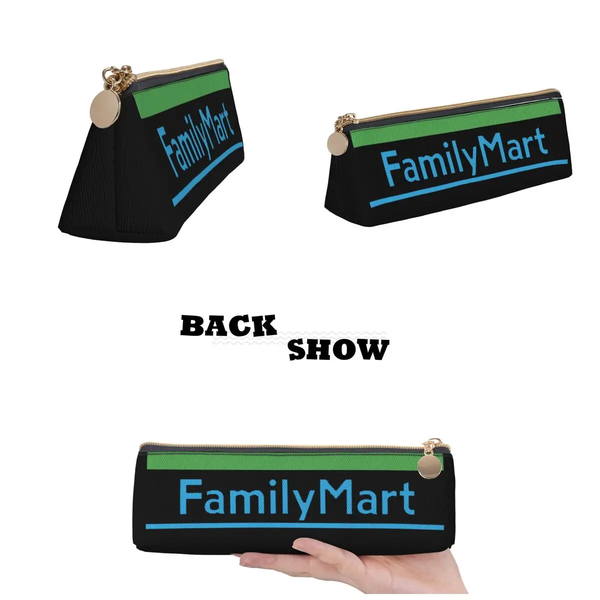 Family Mart Logo اليابان (Konbini) مقلمة الحقيبة قلم رصاص تخزين لوازم القرطاسية سعة كبيرة صندوق القلم حقيبة أقلام رصاص للأطفال