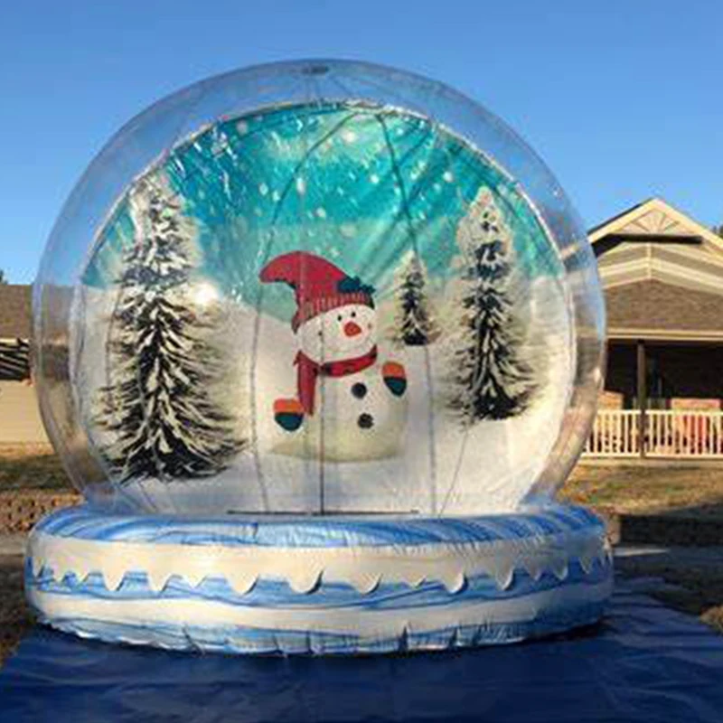 

Inflatable human size snow globe for christmas/giant inflatable snow globe Transparent Bubble Tent for Adversting Indoor/outdoor