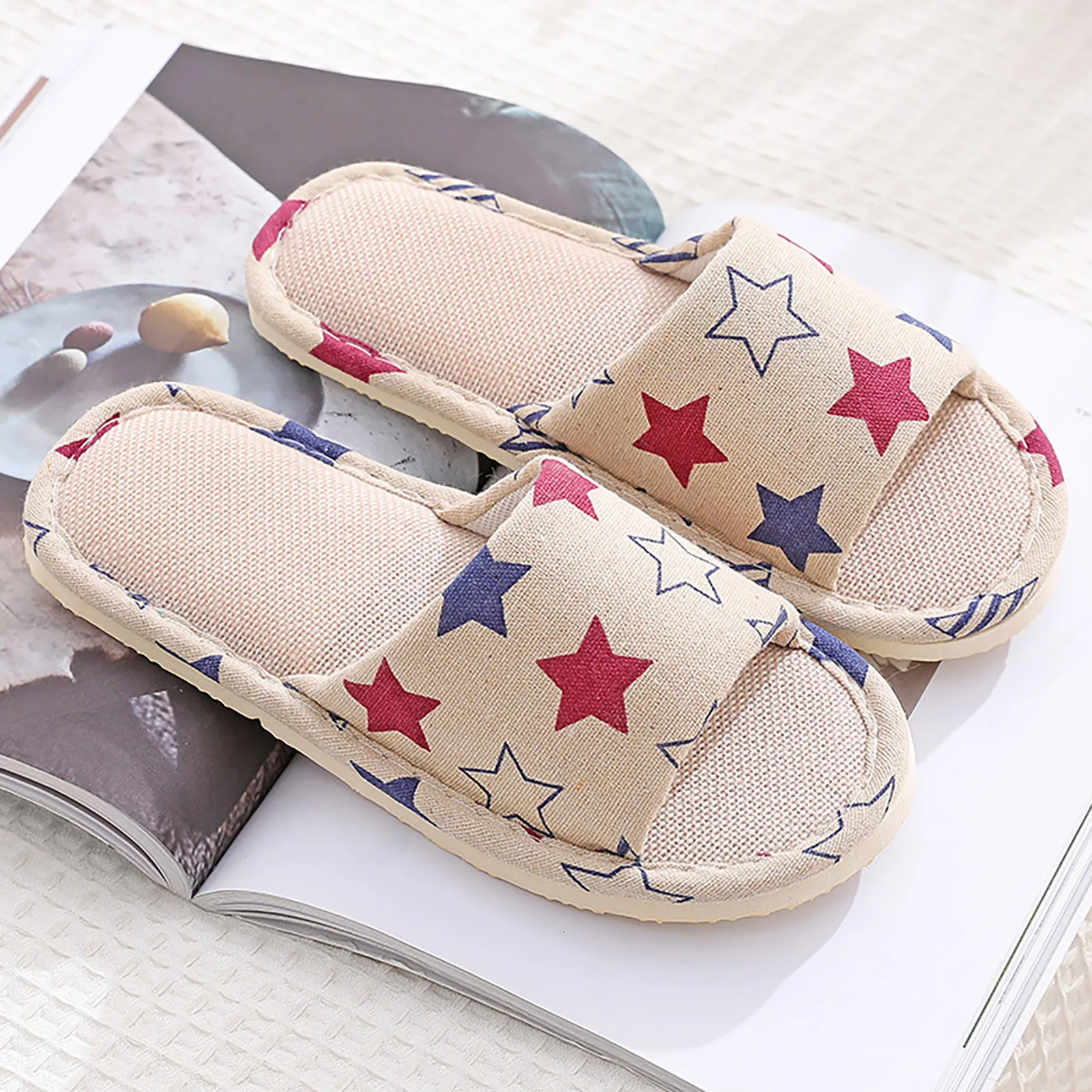 New Foam Bottom Linen Slippers Female Home Summer Spring And Fall Seasons Japanese Wooden Floor Non Slip Cotton Linen Slippers