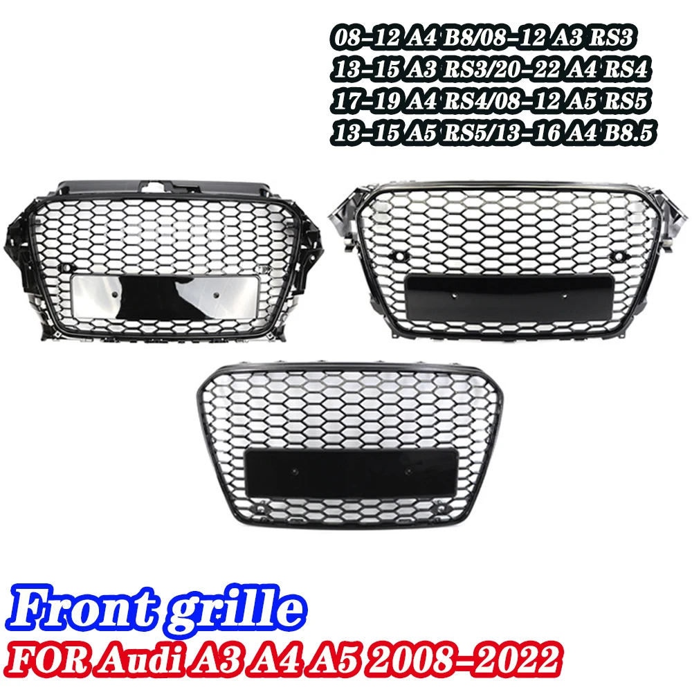 

Suitable for A3 A4 B8.5 A5 Center Frame Grid RS3 RS5 RS4modified Honeycomb Through-hole European Version Front Grille 2008-2022