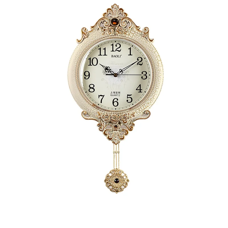 Pendulum Wall Clock Vintage Quartz Silent Wall Clock Modern Design Nordic Large Decorative Antiguedades Decorativas