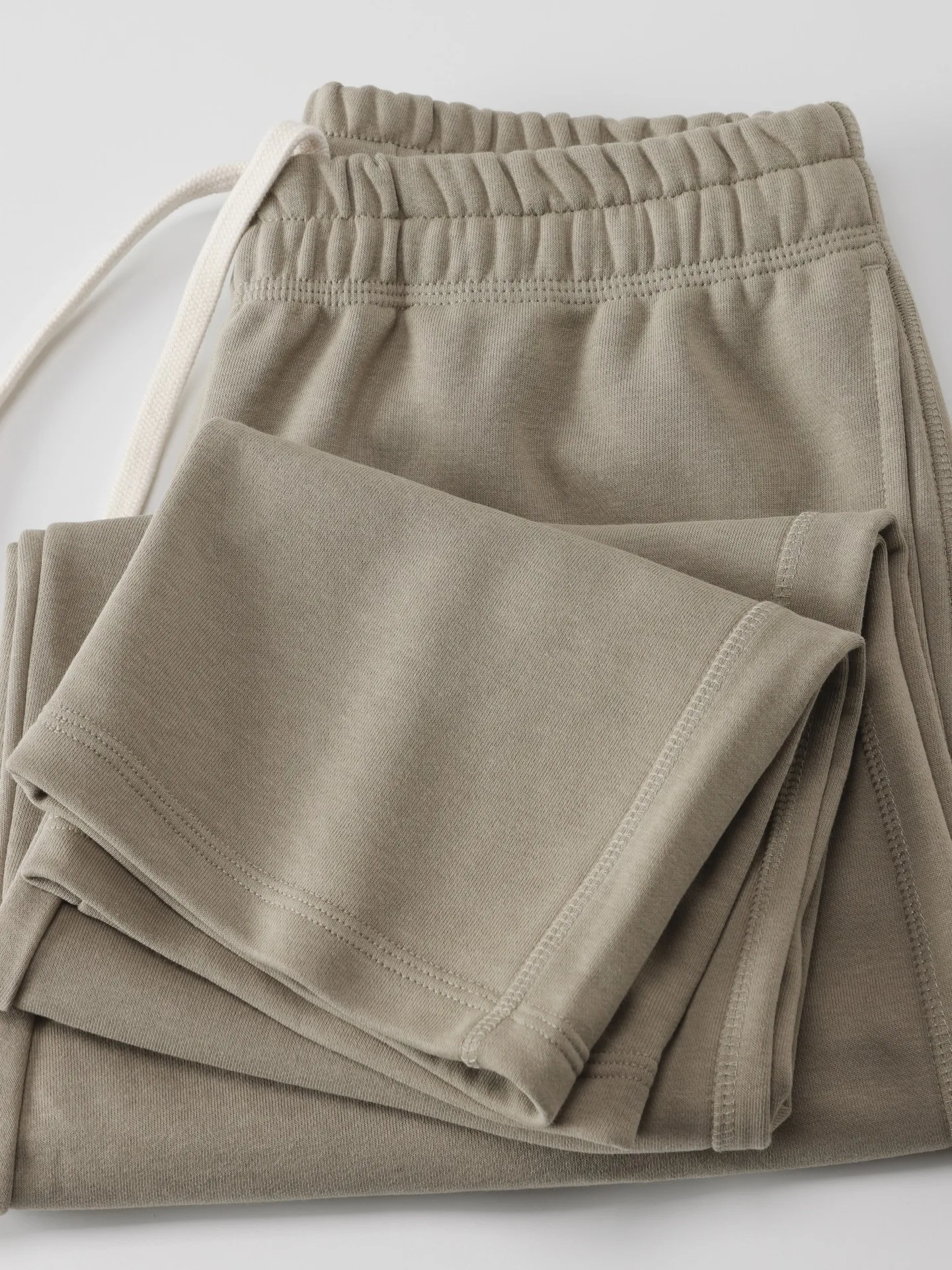 

Men's Casual Loose Fit Straight Leg Knitted Pants ey een Heavyweight Double Weave Sweatpants Comfortable Polyester Fibre