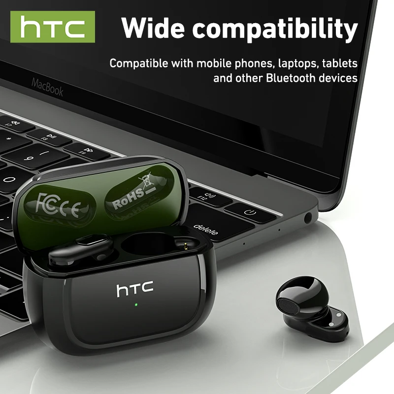 Słuchawki Bluetooth z funkcją tłumienia szumów i mikrofonem, kompatybilne z HTC, bezprzewodowe, wygodne, z czystym dźwiękiem. — zdjęcie produktu 4