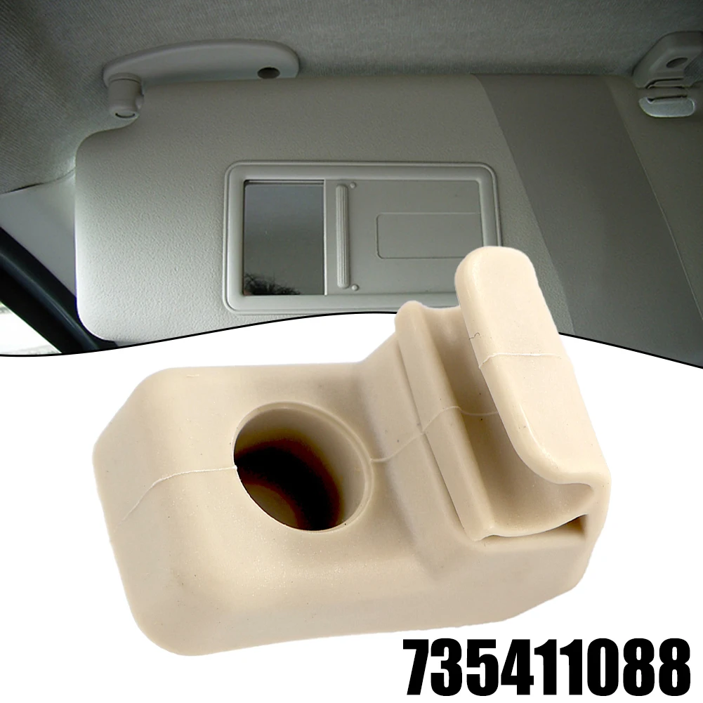 

1pc Car Sun Visor Bracket Holder 735411088 For Fiat Grande Punto Beige ABS Material Direct Installation Auto Interior Clips Part