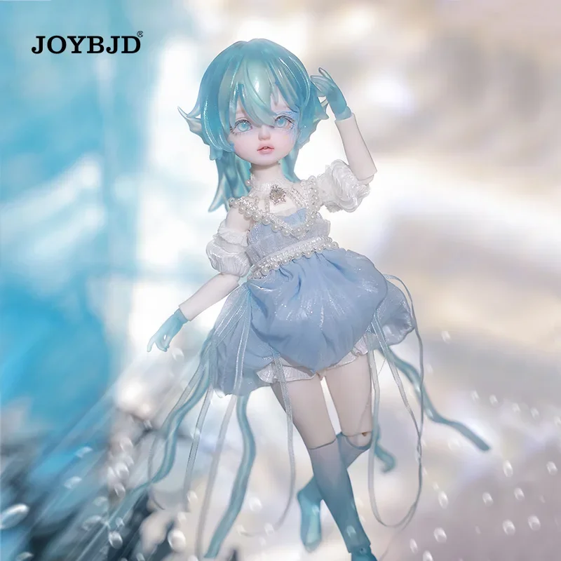 JOYBJD 쿠라지 1/6 Bjd 인형, 투명한 파란색 손 발 송진 머리, 해파리 요정, 바다 휴일 선물, 공 관절 인형