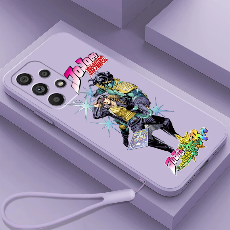 J-JoJo Bizarre Adventure Art Cool Liquid Rope For Samsung A53 A52 A33 A32 A51 A71 A21S A13 A73 A55 A72 A23 A35 A05 5G Cover