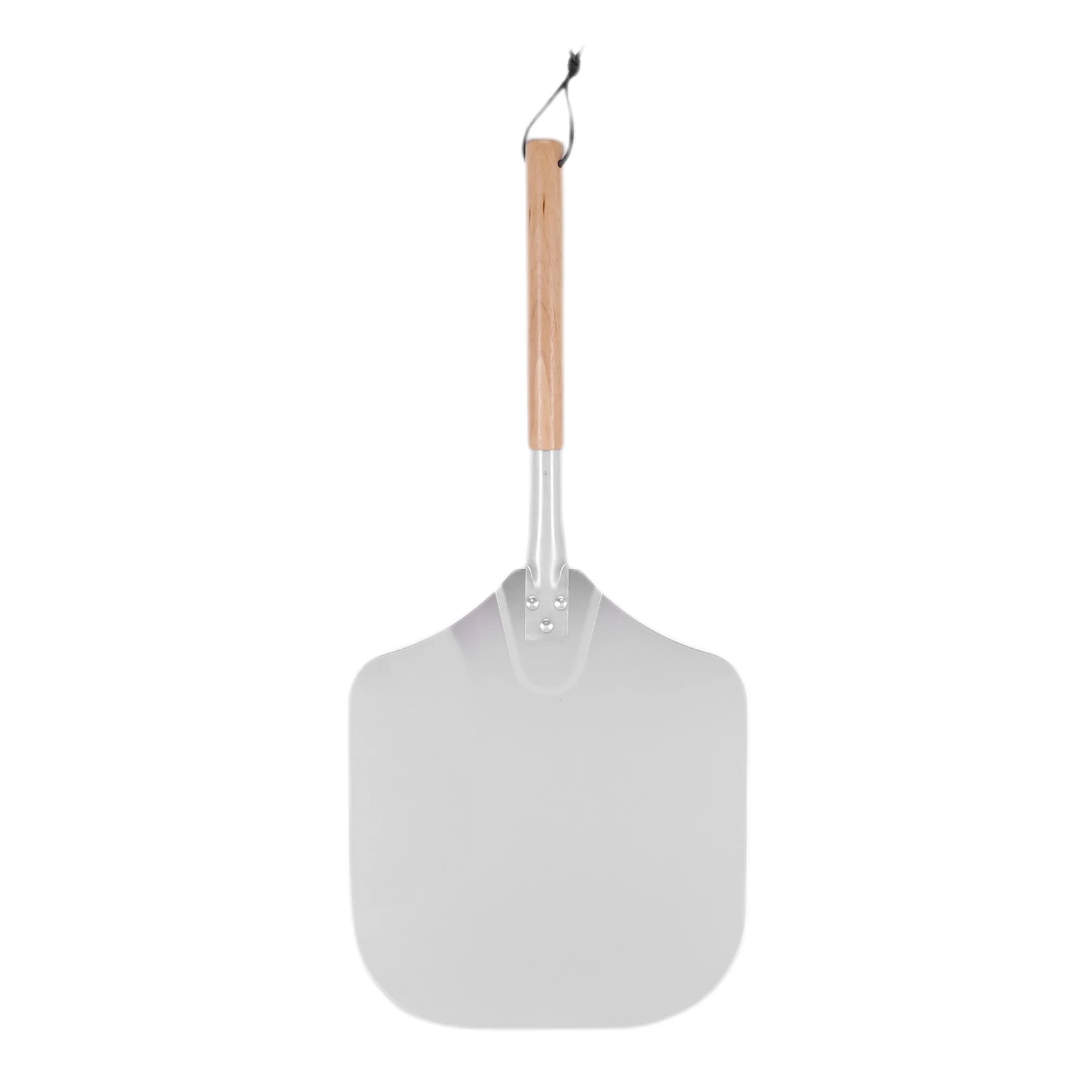 

Square Pizza Peel, Aluminum Pizza Pusher with Wooden Handle, Bread Pusher, the Pizza Base - Pizza Lifter Bread Pusher