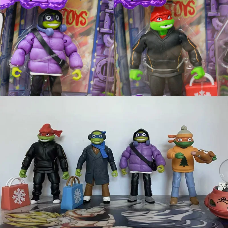 

Playmates Черепашки-ниндзя, аниме-фигурка LEO NARDO DONNIE DANNY MIKEY MARK PAPH RALPH, модель игрушки, украшения, подарки для детей