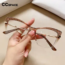 53355 Cat Eye Anti Blue Light Optical Glasses Frames Women Crystal Cut TR90 Fashion Computer Eyeglasses