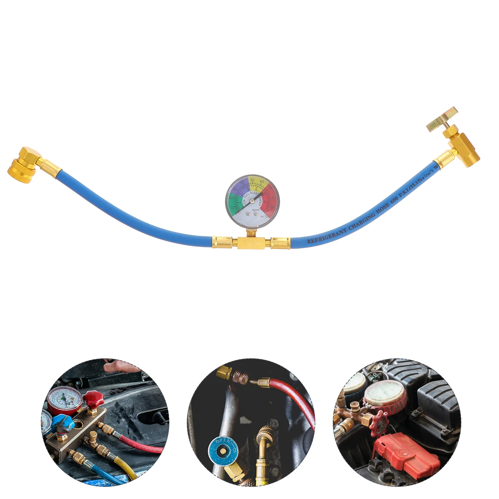 

Fridge Gas Refill Kit Vacuum Hoses Air R22 Refrigerant 1/2 Thread Recharge Conditioner Portable