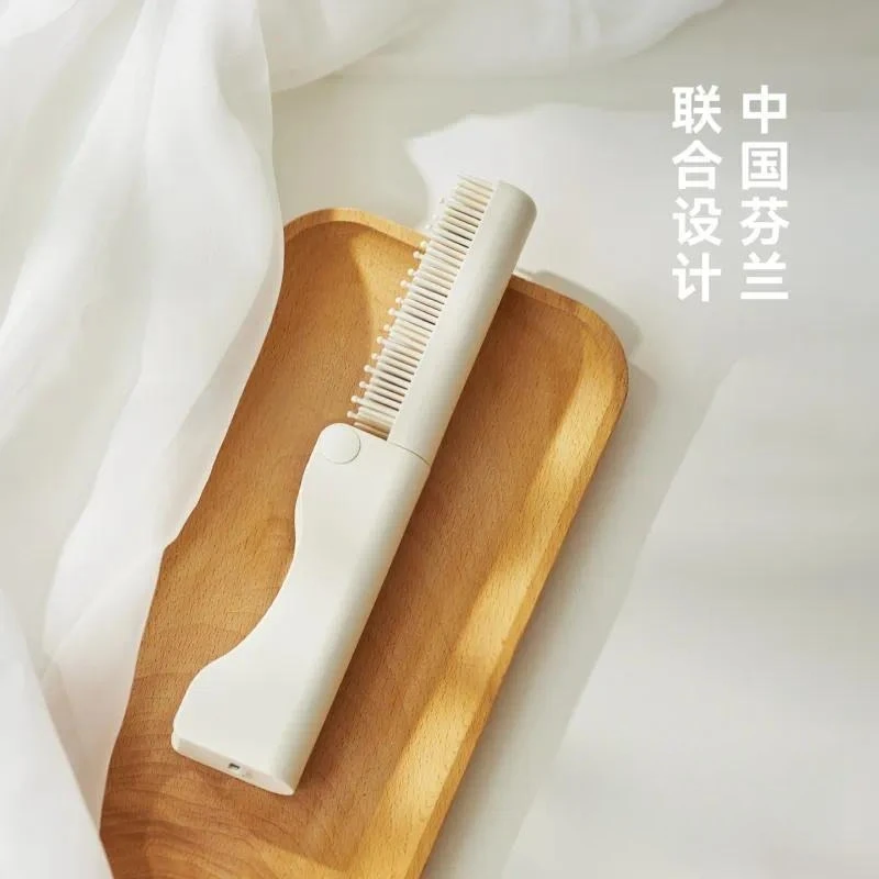 Wireless Hair Straightener Comb Portable Instant Styling Tool For Bangs High Cranial Top Folding Travel Essential Gift