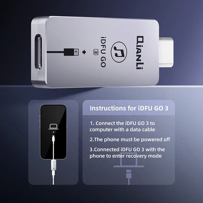 Qianli IDFU GO 3 Quick Startup Artifact for IPhone Support All IOS Devices with Lightning Interface Fast Recovery Booster