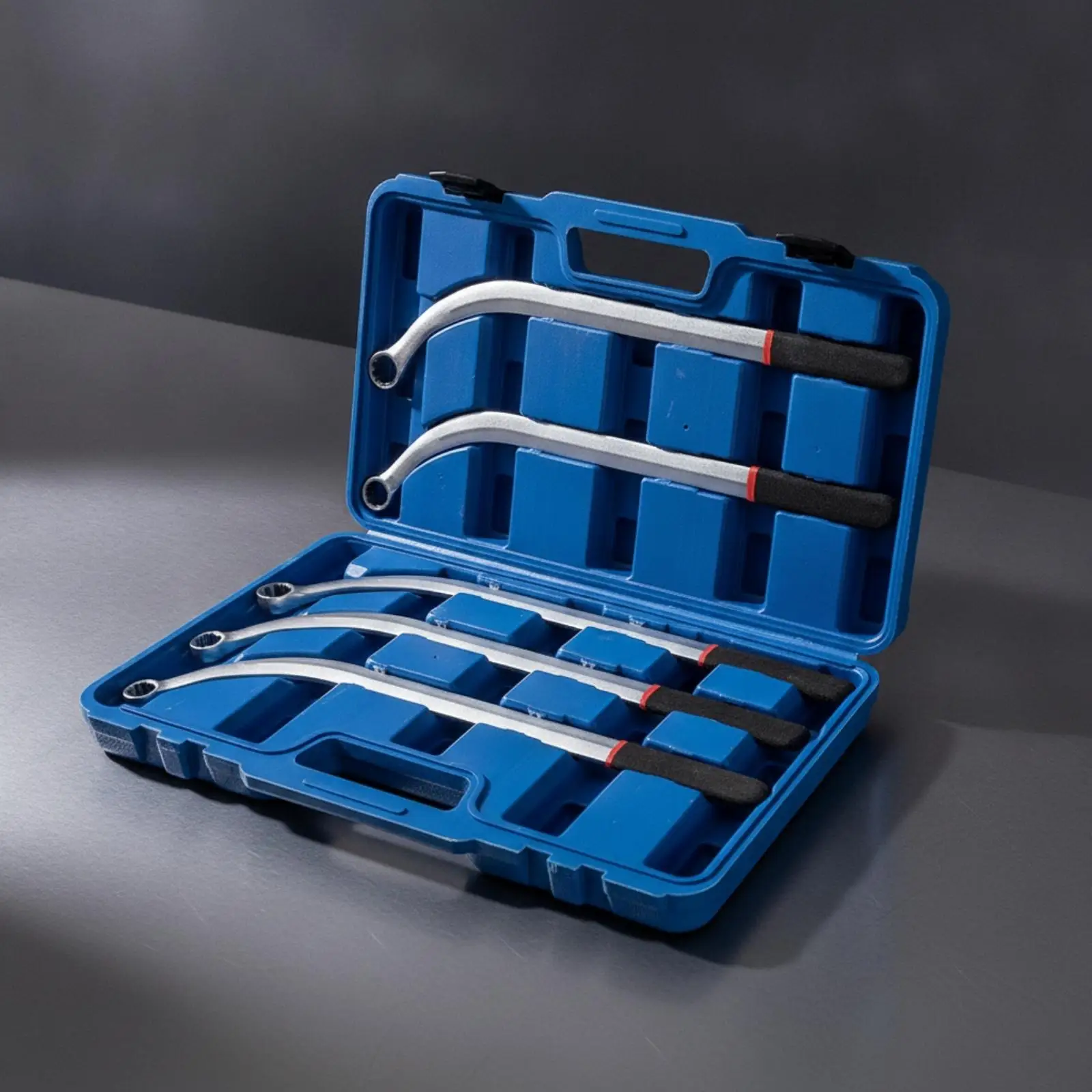 5 Pieces Automotive Fan Wrench Carbon Steel Fan Wrench with Carrying Case Non-Slip-Grip for DIY Mechanics, Belt Service,