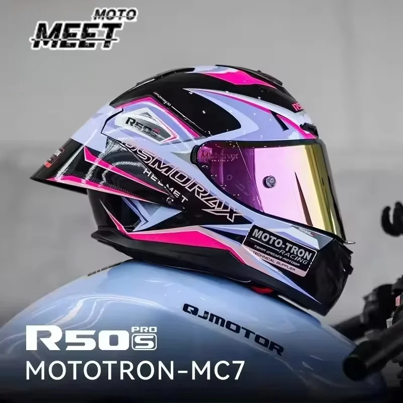 Hot MOTORAX R50S Motorcycle Helmet Big Tail Wing Men Women Helmet Full-face Safety Track Sports Helmet Capacete De Motocicleta