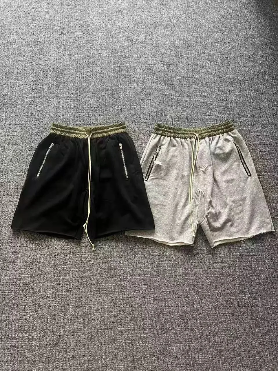 

American Retro Color Block Drawstring Five-Point Shorts Men's Summer Casual All-Match Sports Fitness Below-Knee Shorts